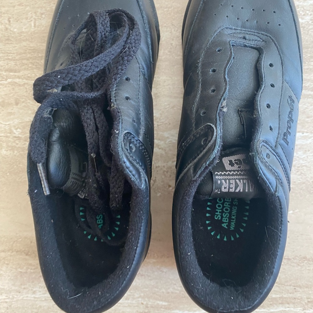 Propet Black Sneakers Low-Top Design with Perforations